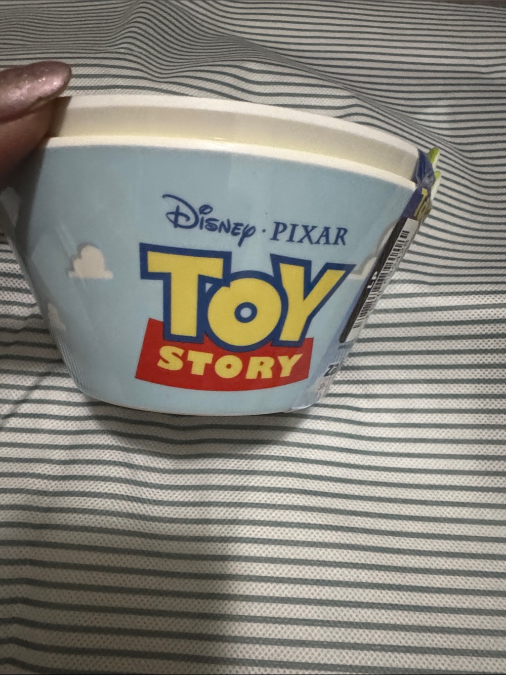 Disney Toy Story Light Blue Kids Bowl with Yellow & Red Logo